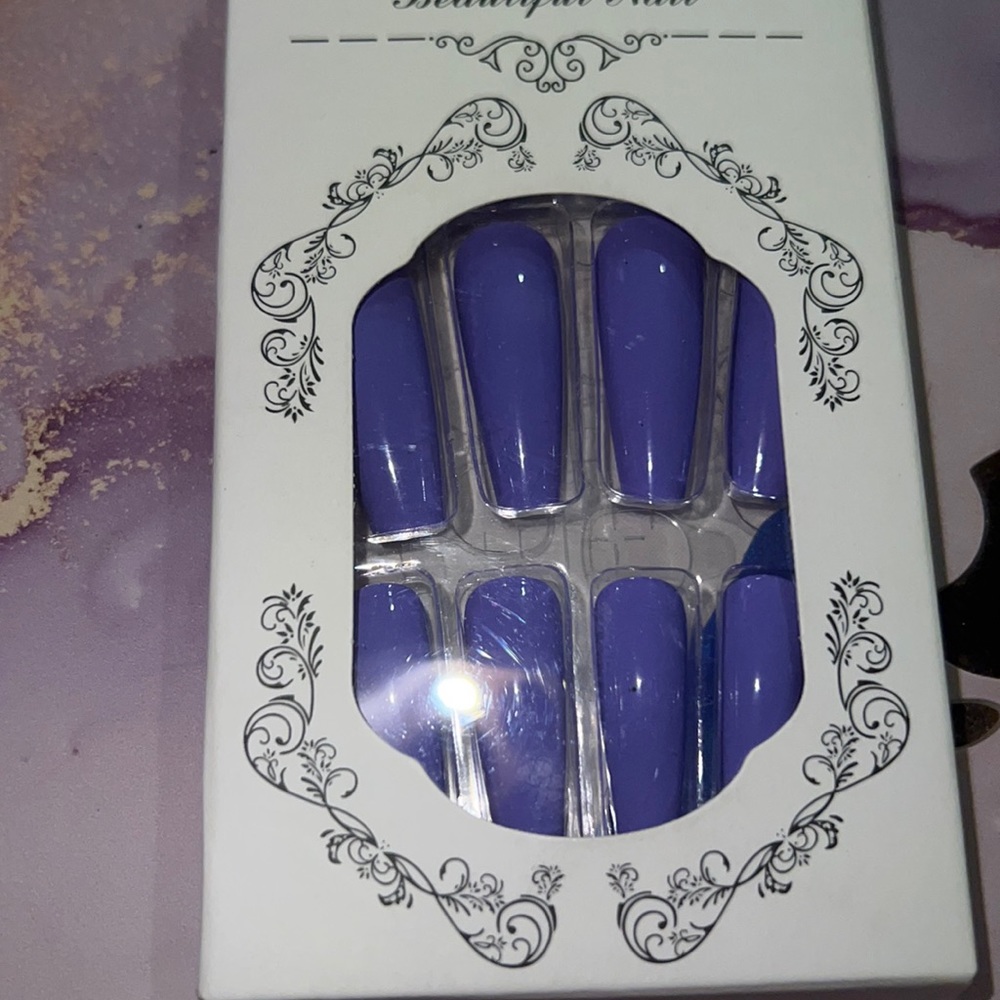 New in box Purple press on nails